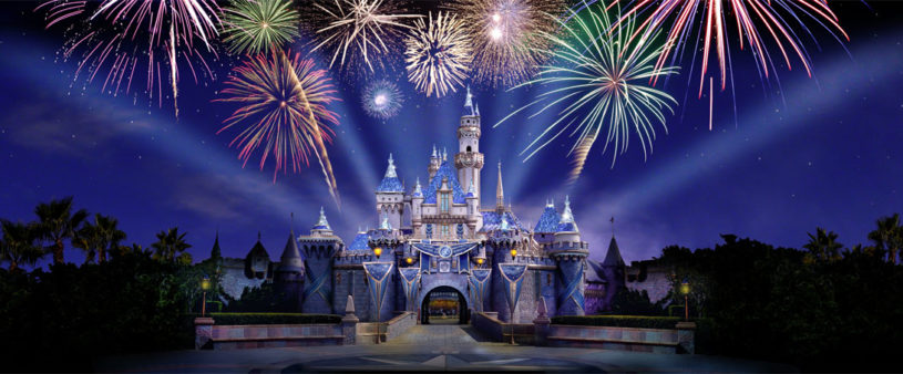 Fireworks over Sleeping Beauty Castle