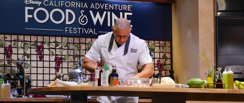 Chef at food and wine festival