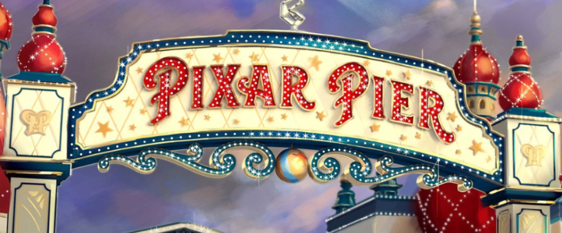 Pixar Pier sign California Adventure