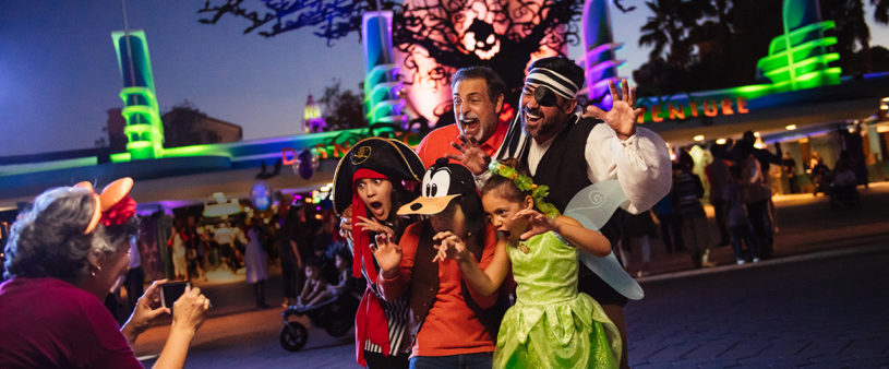 People in costume at the Oogie-Boogie-Bash-Anaheim